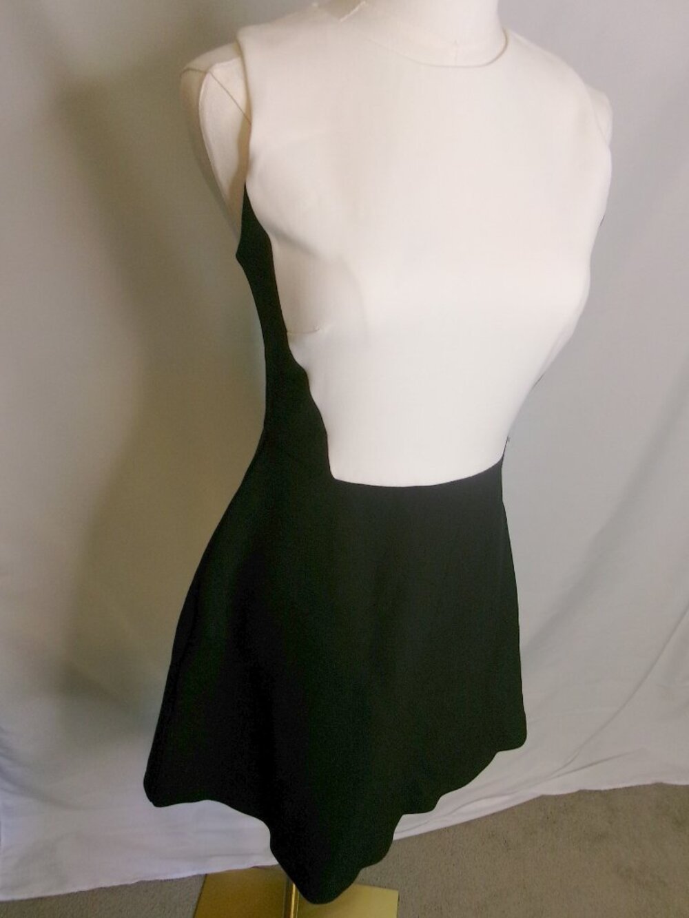 Zara Black White Colorblock Fit & Flare Mini Dress NWT Medium
